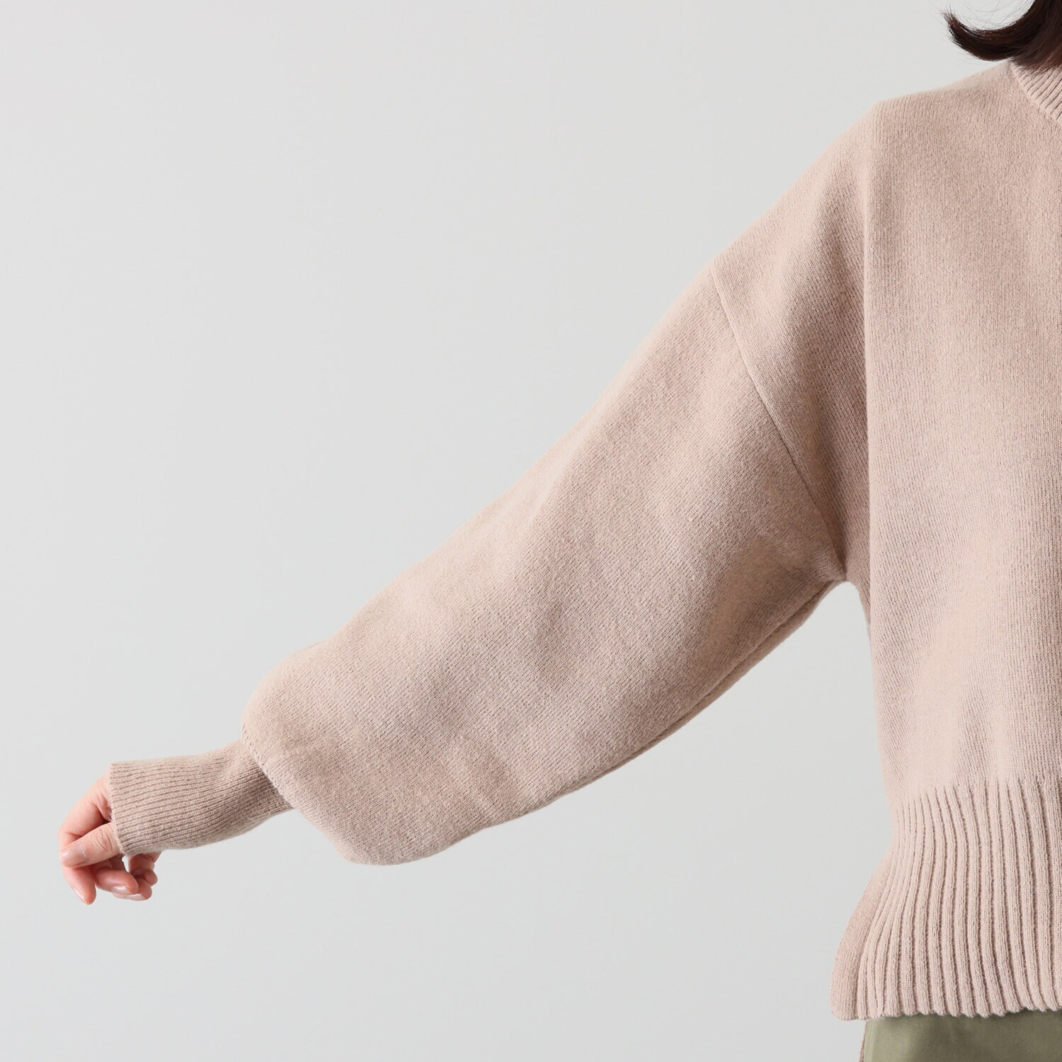 イクシーズ メッセージロゴ ノーカラーカーディガン