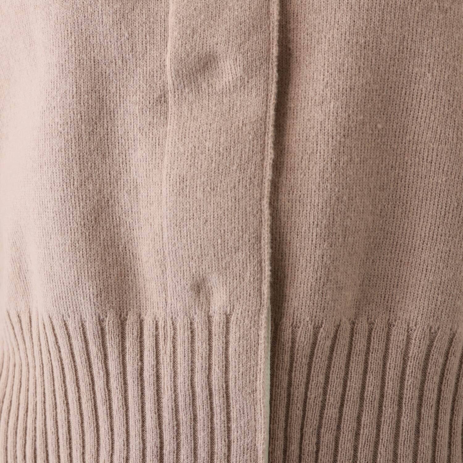 イクシーズ メッセージロゴ ノーカラーカーディガン