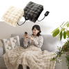 クワッズ 寒い冬の必需品 １枚４役！ 思わず触りたくなる ふわもことろける あったか電気毛布 ＱＳ４３３