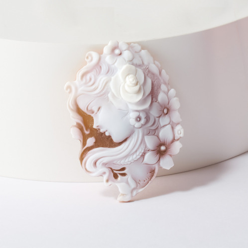 珠里 シルバー シェルカメオ ペンダントブローチ 珠里 シルバー シェルカメオ ペンダントブローチ