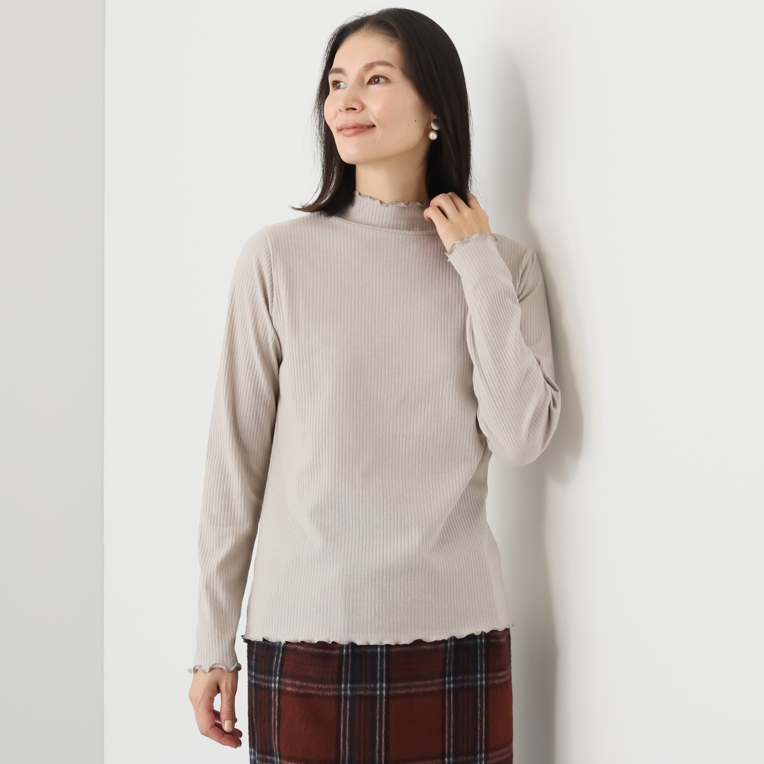 エムエムオー メロウハイネック リブニット プルオーバー