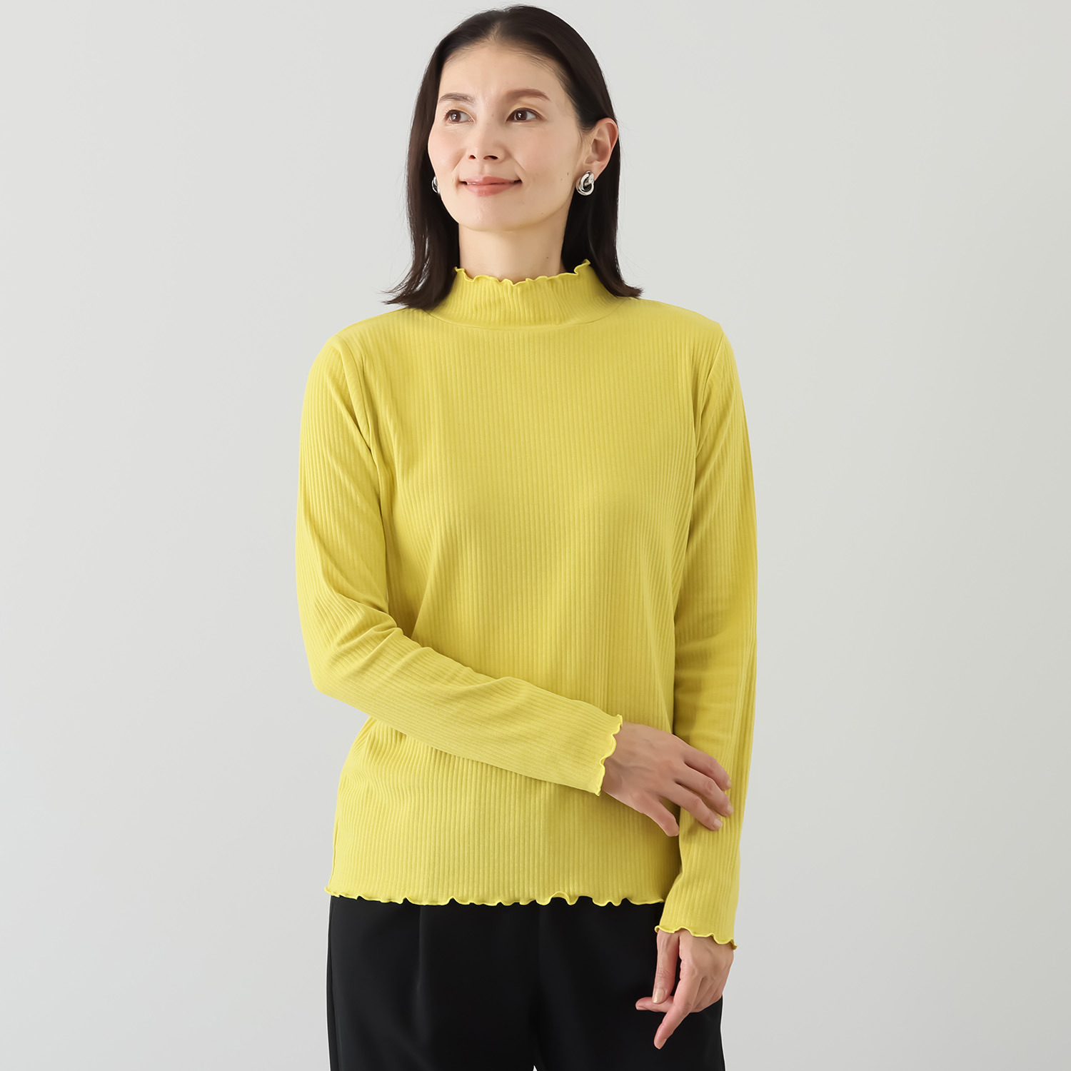 エムエムオー メロウハイネック リブニット プルオーバー