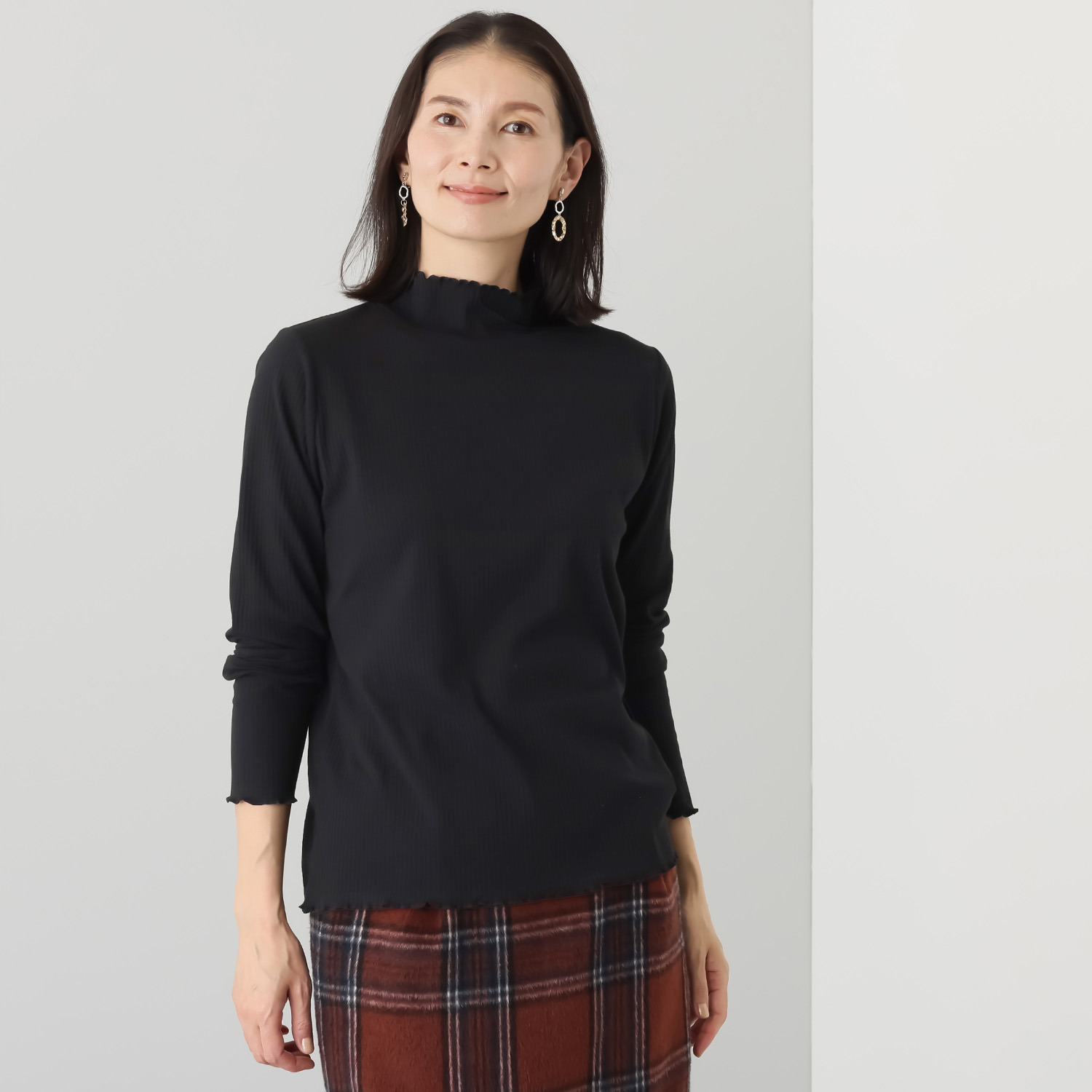 エムエムオー メロウハイネック リブニット プルオーバー