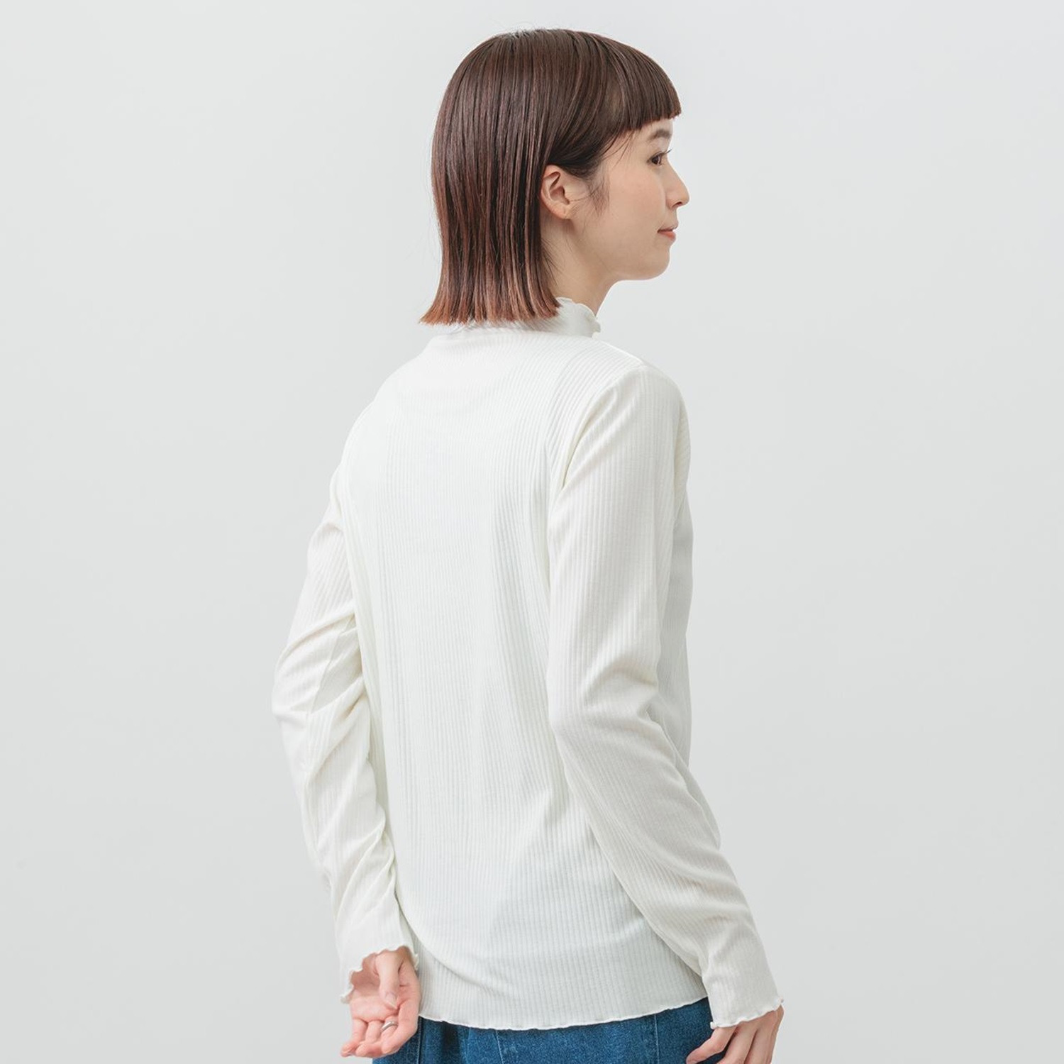 エムエムオー メロウハイネック リブニット プルオーバー