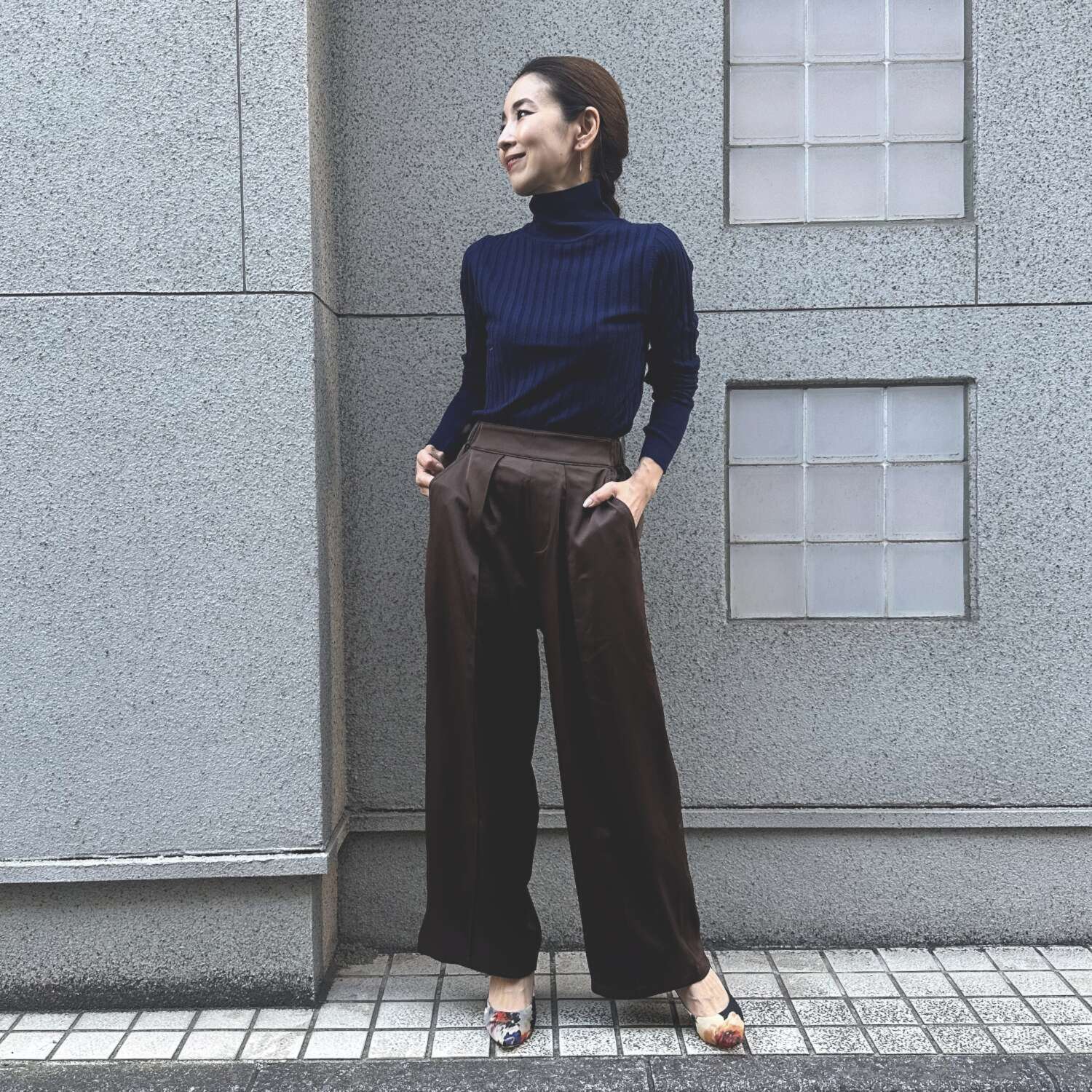 タマミ　ワタナベ ハイネック ライクイット ニットプルオーバー