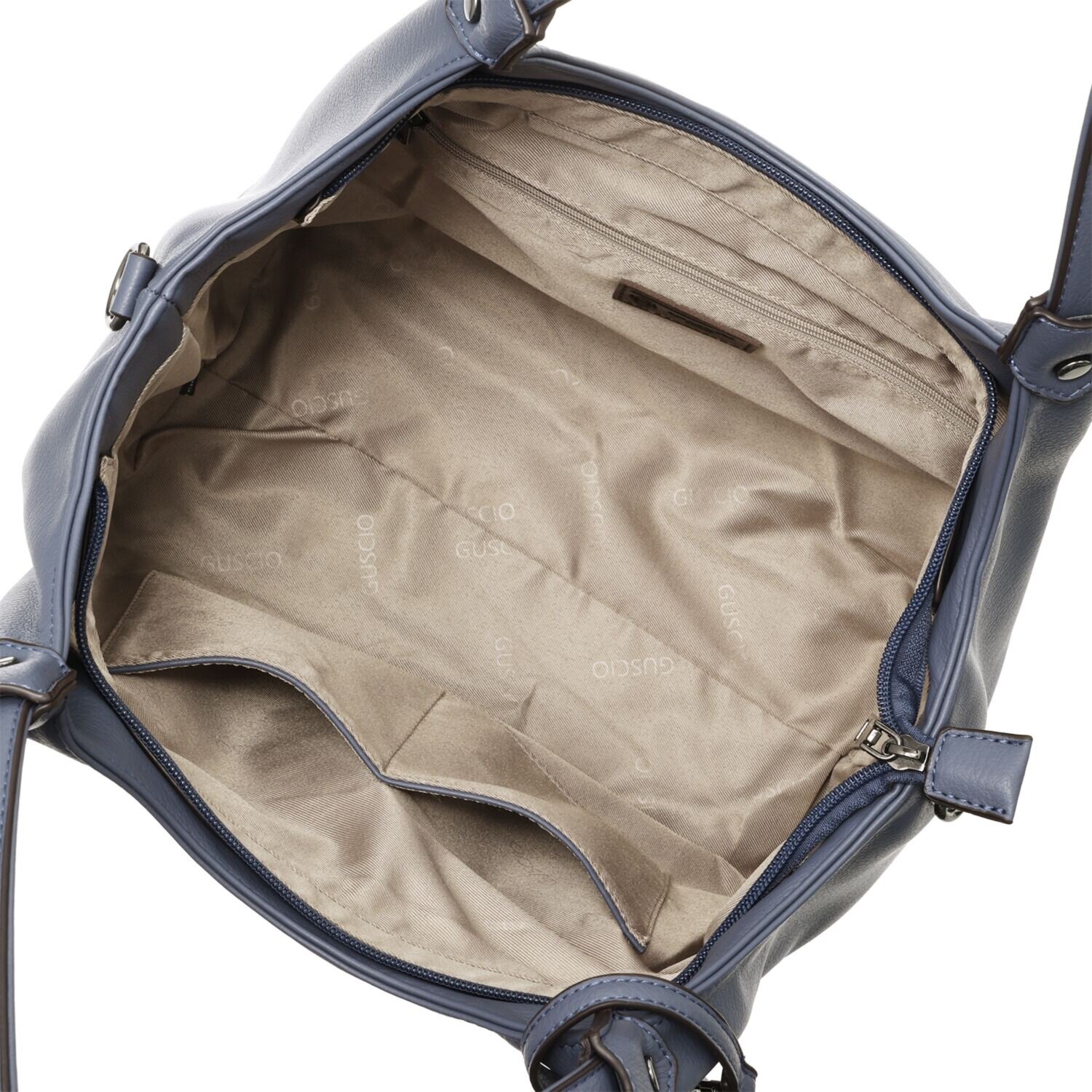 グッシオイタリー はっ水 レザータッチ素材 トートバッグ＆ ミニポシェットセット ＜ロゴチャーム付＞