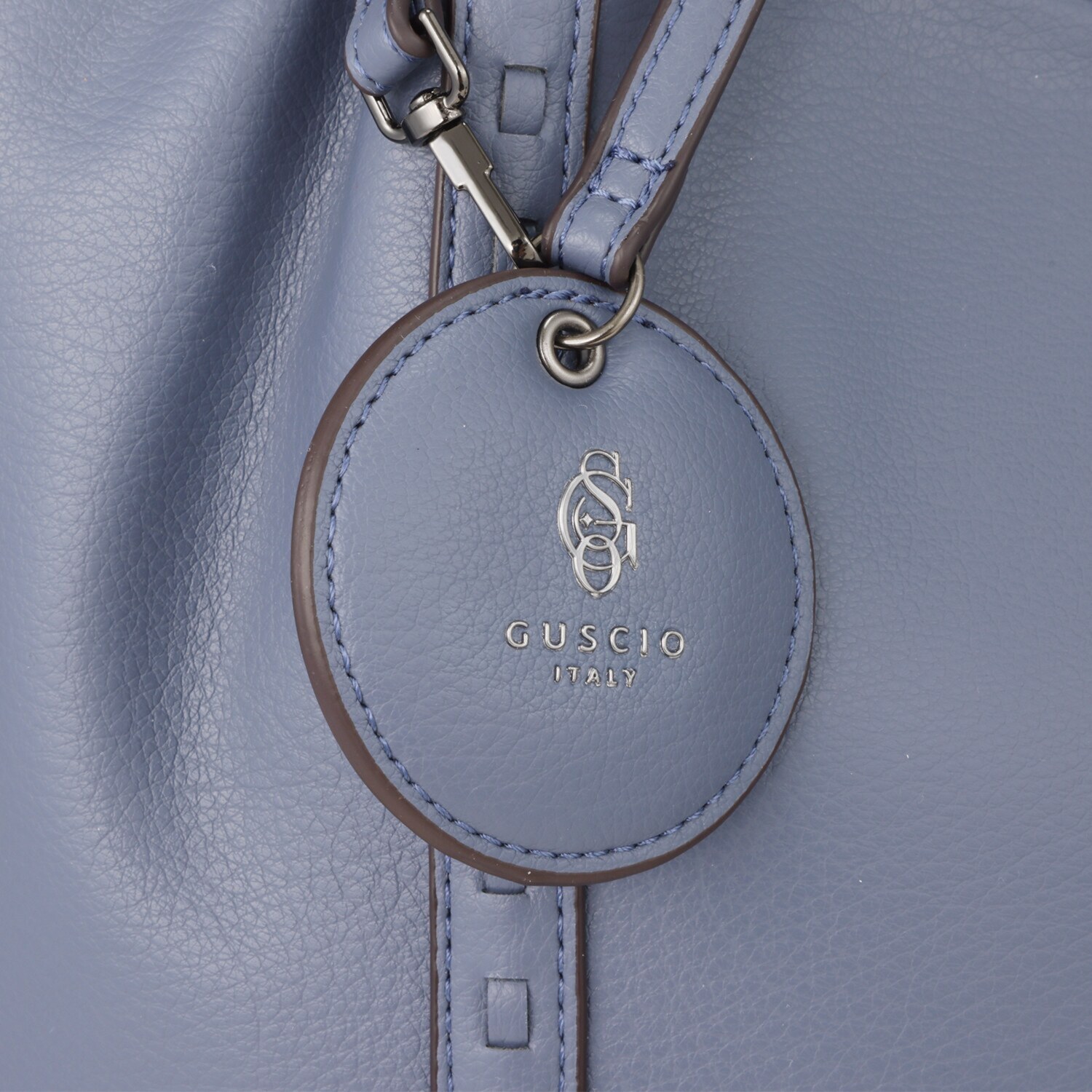 グッシオイタリー はっ水 レザータッチ素材 トートバッグ＆ ミニポシェットセット ＜ロゴチャーム付＞