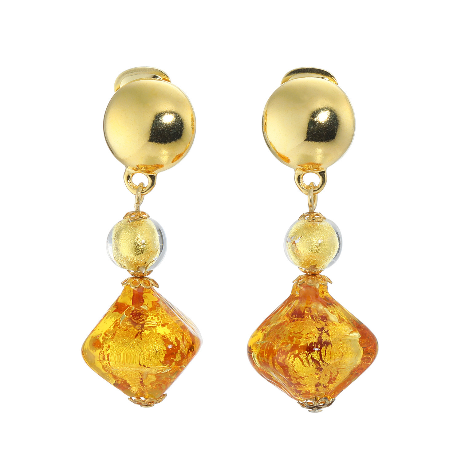 ラグーナ ベネチアンガラス ソンメルソ イヤリング／ピアス