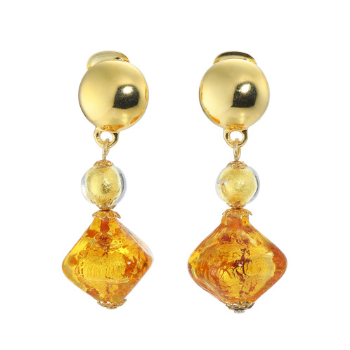 ラグーナ　ベネチアンガラス　ソンメルソ　イヤリング／ピアス