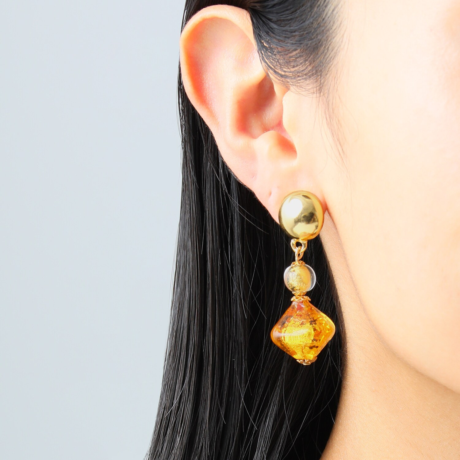 ラグーナ ベネチアンガラス ソンメルソ イヤリング／ピアス