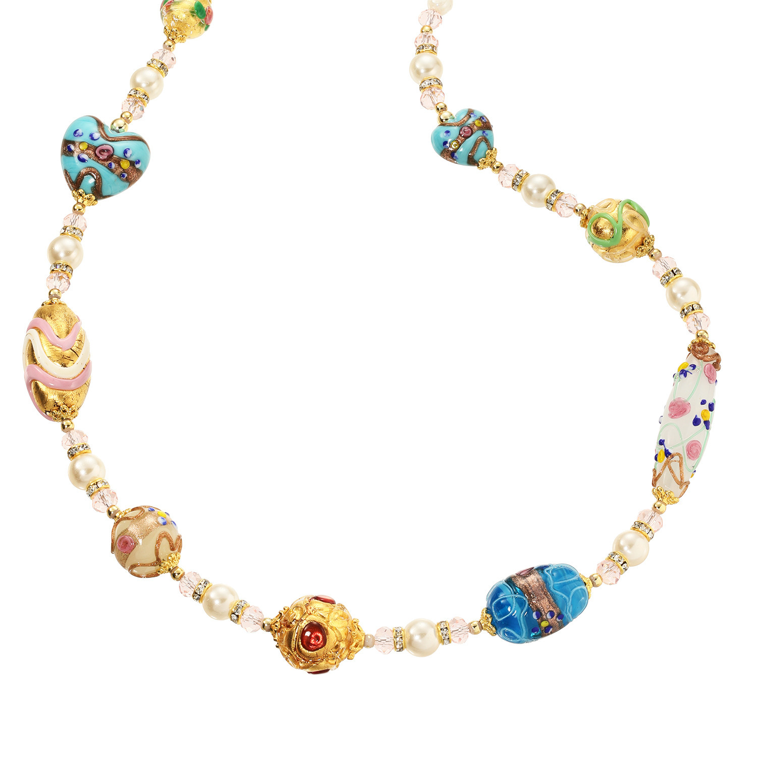 ラグーナ ベネチアンガラス エレガントデザイン ロングネックレス