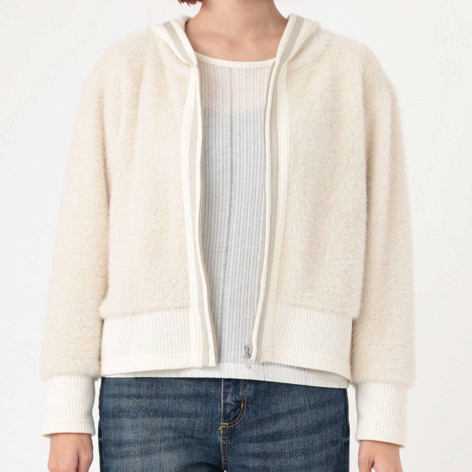 クオリー フーディー カーディガン