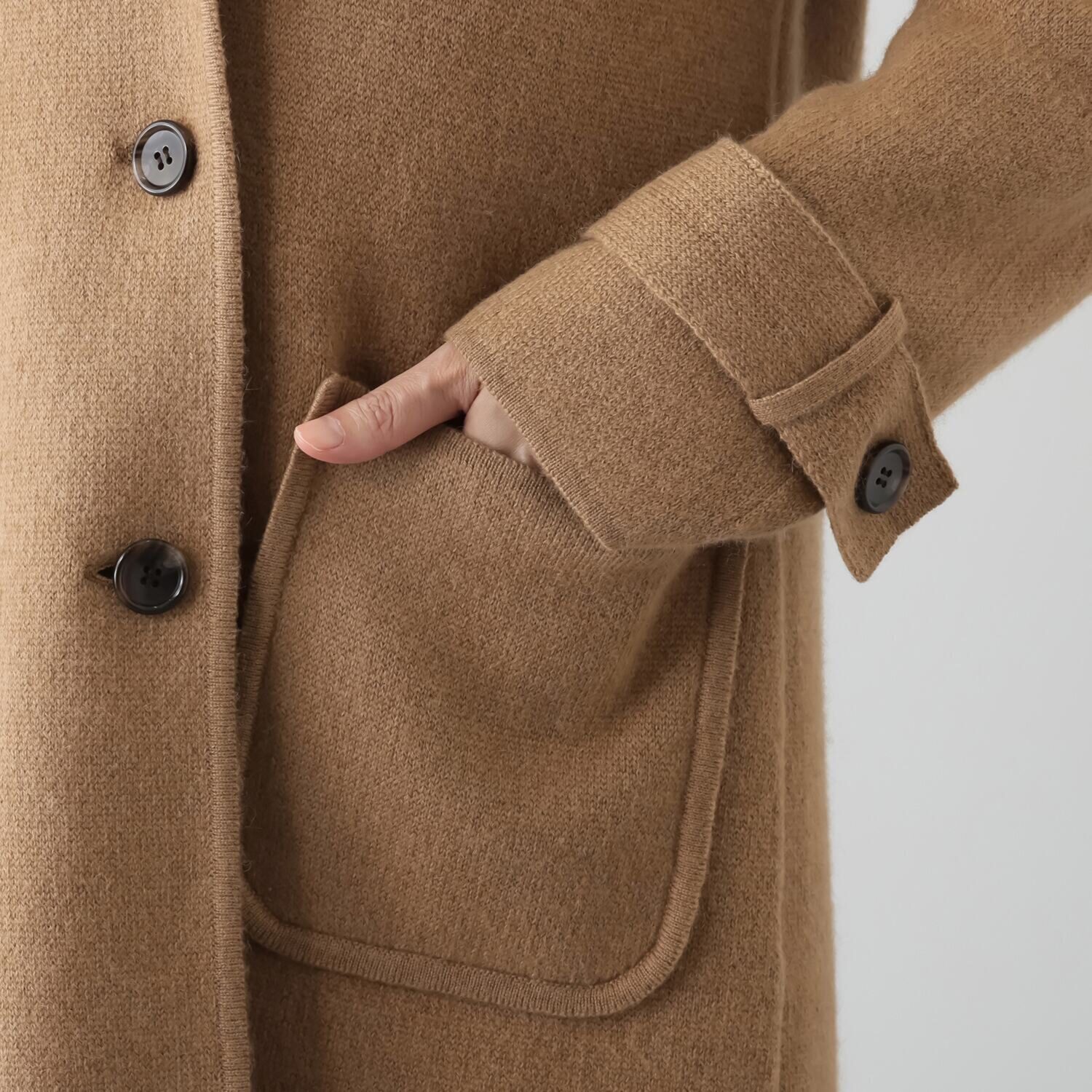 ネイチャーズ キャメル１００％ ダブルジャガード編 ピーコート