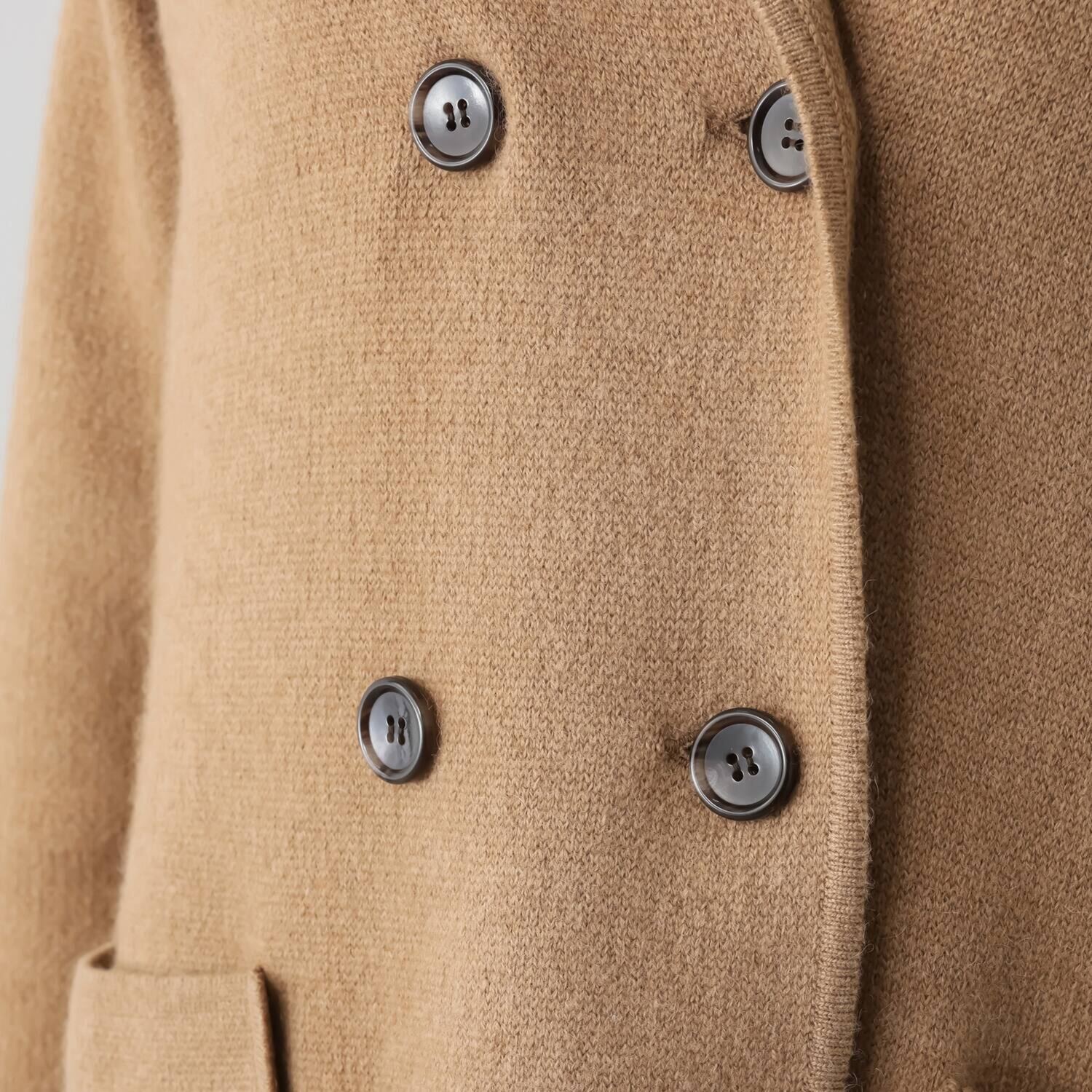 ネイチャーズ キャメル１００％ ダブルジャガード編 ピーコート