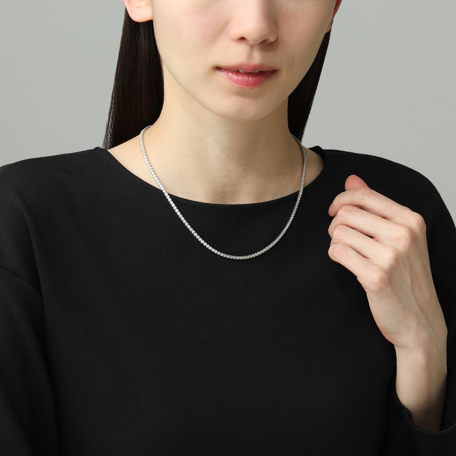 ダイアモア シルバー　ＣＺ テニスネックレス