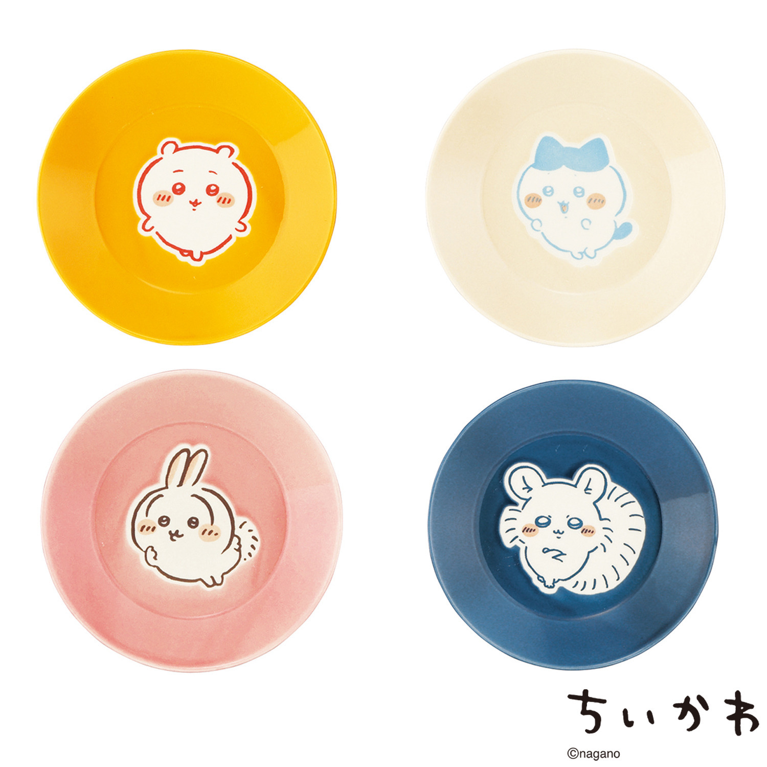推しキャラを２つ選べる！ ちいかわ むちゃかわ 日本製プレートセット ＜１３．５ｃｍ＞