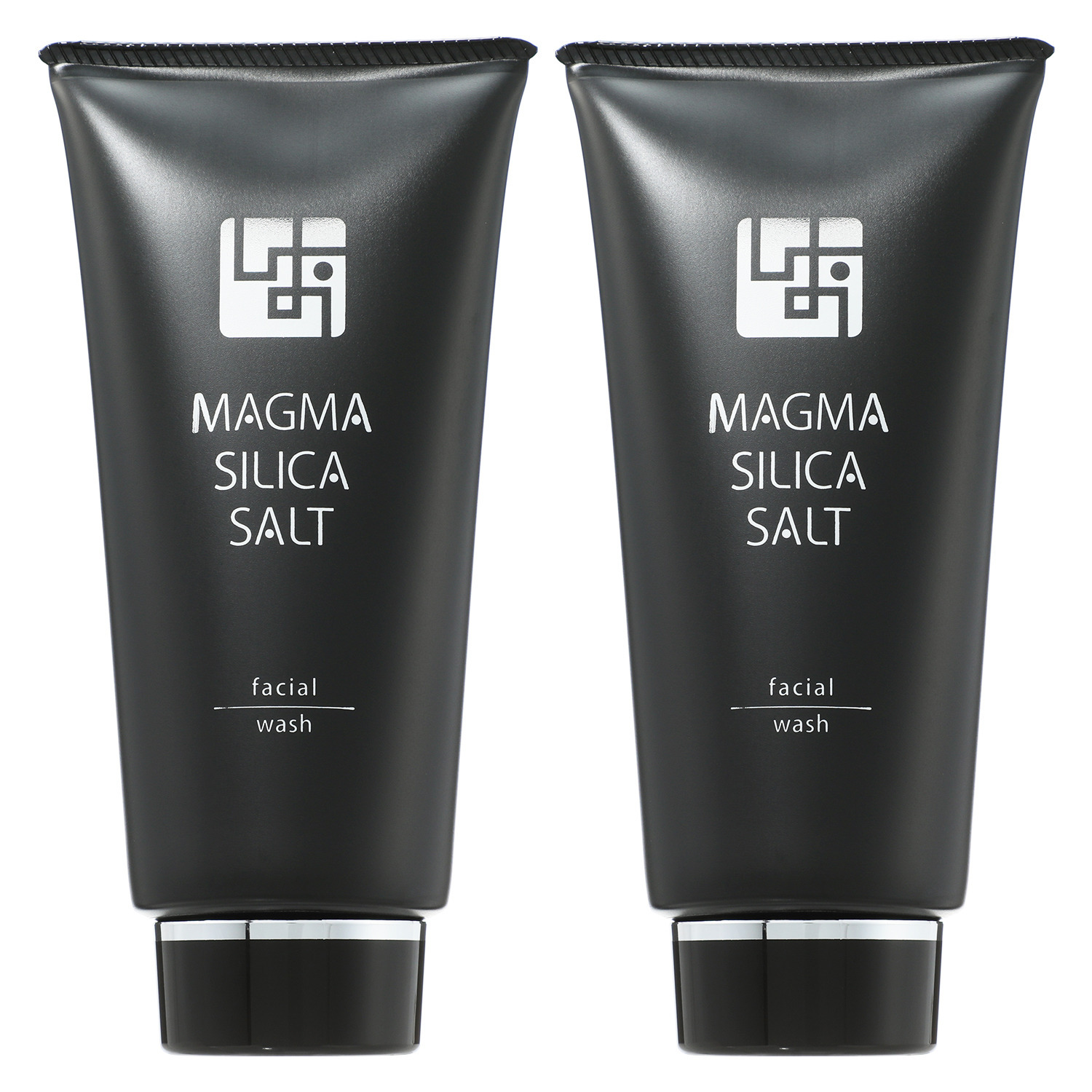 マグマシリカソルト 美容ソルト＆ ブラックシリカ＆ マグマパウダー配合！ しっとりつるすべ肌へ導く フェイシャルウォッシュ デビュー２本セット