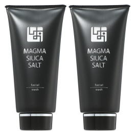 マグマシリカソルト 美容ソルト＆ ブラックシリカ＆ マグマパウダー配合！ しっとりつるすべ肌へ導く フェイシャルウォッシュ デビュー２本セット