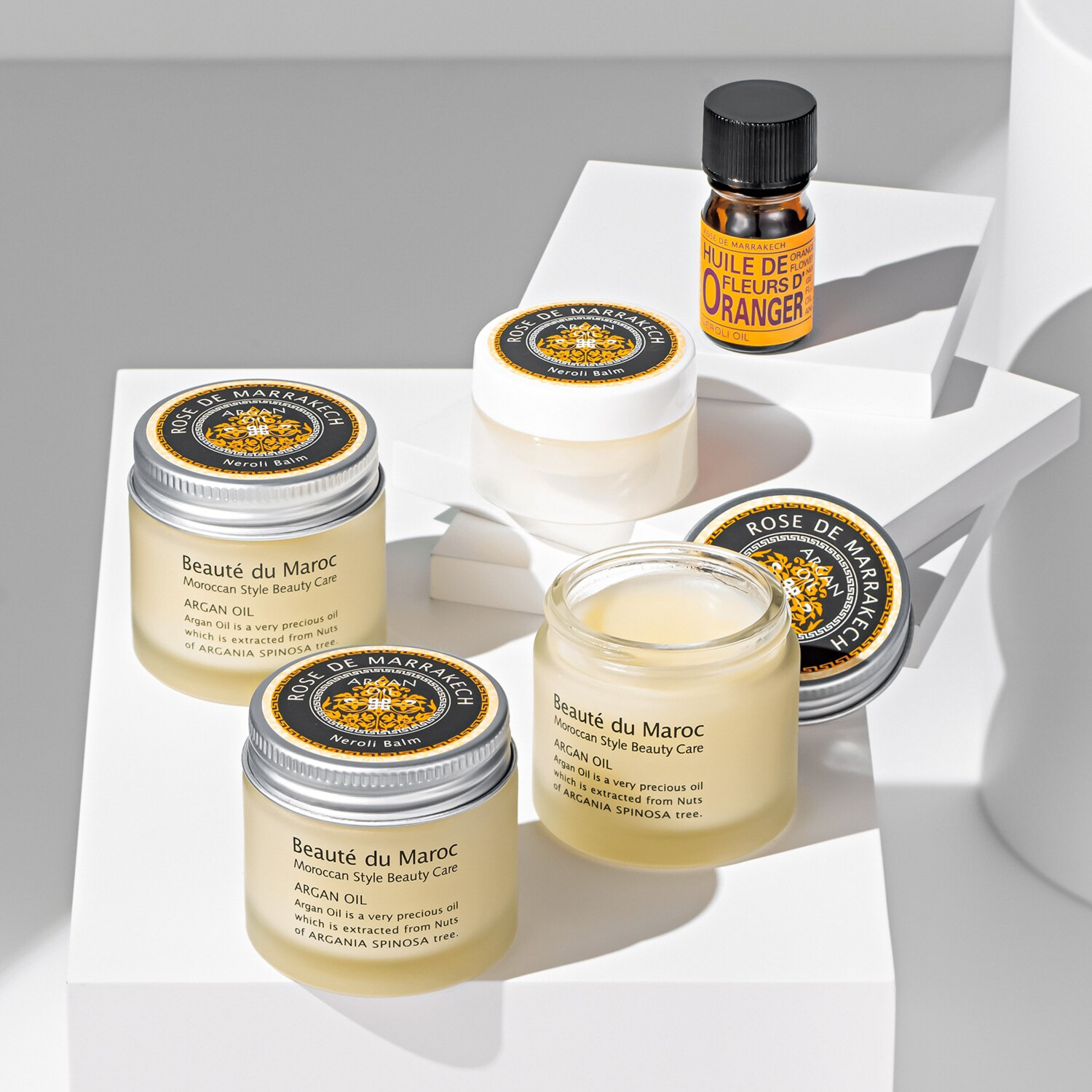 ローズ・ド・マラケシュ 美容成分１００％ 乾燥を防ぎハリツヤ美肌へ 濃密テクスチャー 新ネロリバーム デビュー ３個増量特別セット