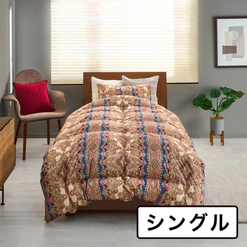 ｎｉｓｈｉｋａｗａ　最高峰の暖かさ！　ハンガリー産　羽毛の王様　マザーグースダウン９５％　防ダニ＆綿１００％サテン　羽毛掛けふとん　＜シングル＞