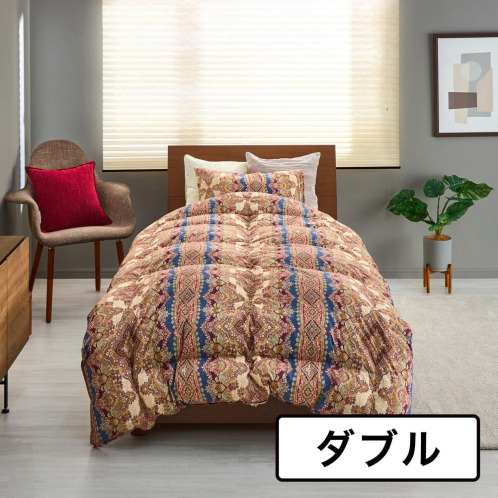 ｎｉｓｈｉｋａｗａ　最高峰の暖かさ！　ハンガリー産　羽毛の王様　マザーグースダウン９５％　防ダニ＆綿１００％サテン　羽毛掛けふとん　＜ダブル＞