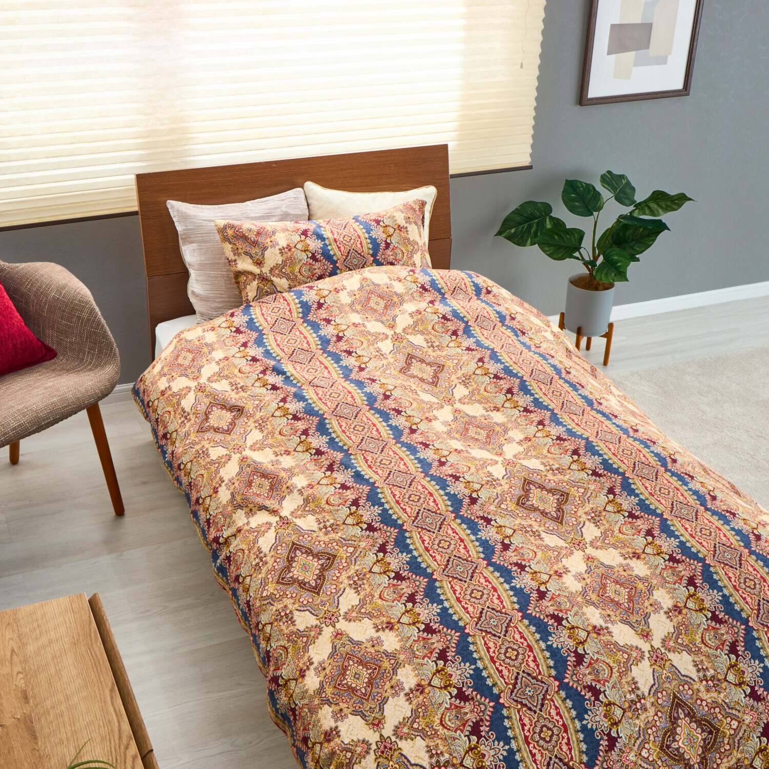 ｎｉｓｈｉｋａｗａ 綿１００％サテン 両サイドファスナー 日本製掛けふとんカバー ＜クイーン＞