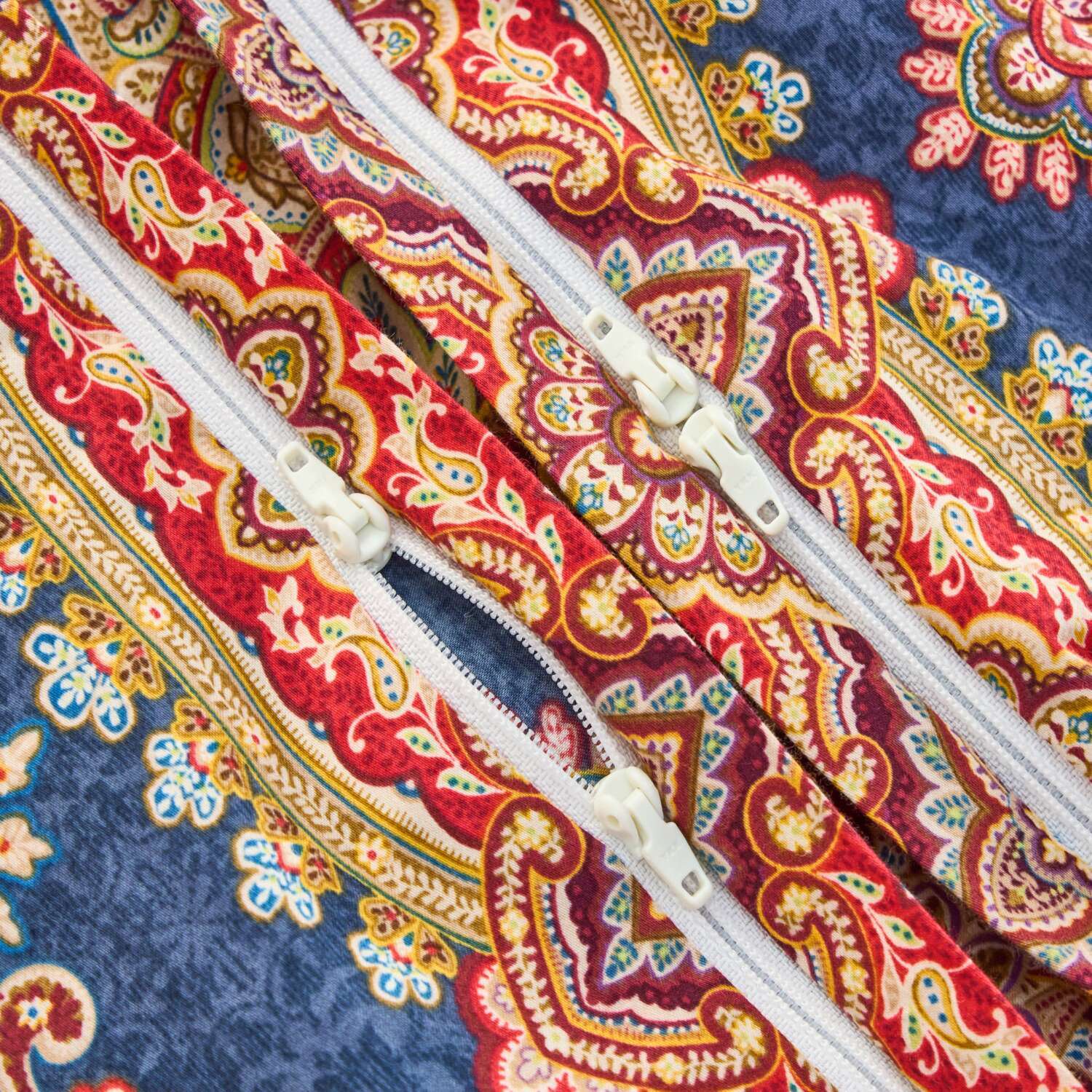 ｎｉｓｈｉｋａｗａ 綿１００％サテン 両サイドファスナー 日本製掛けふとんカバー ＜クイーン＞