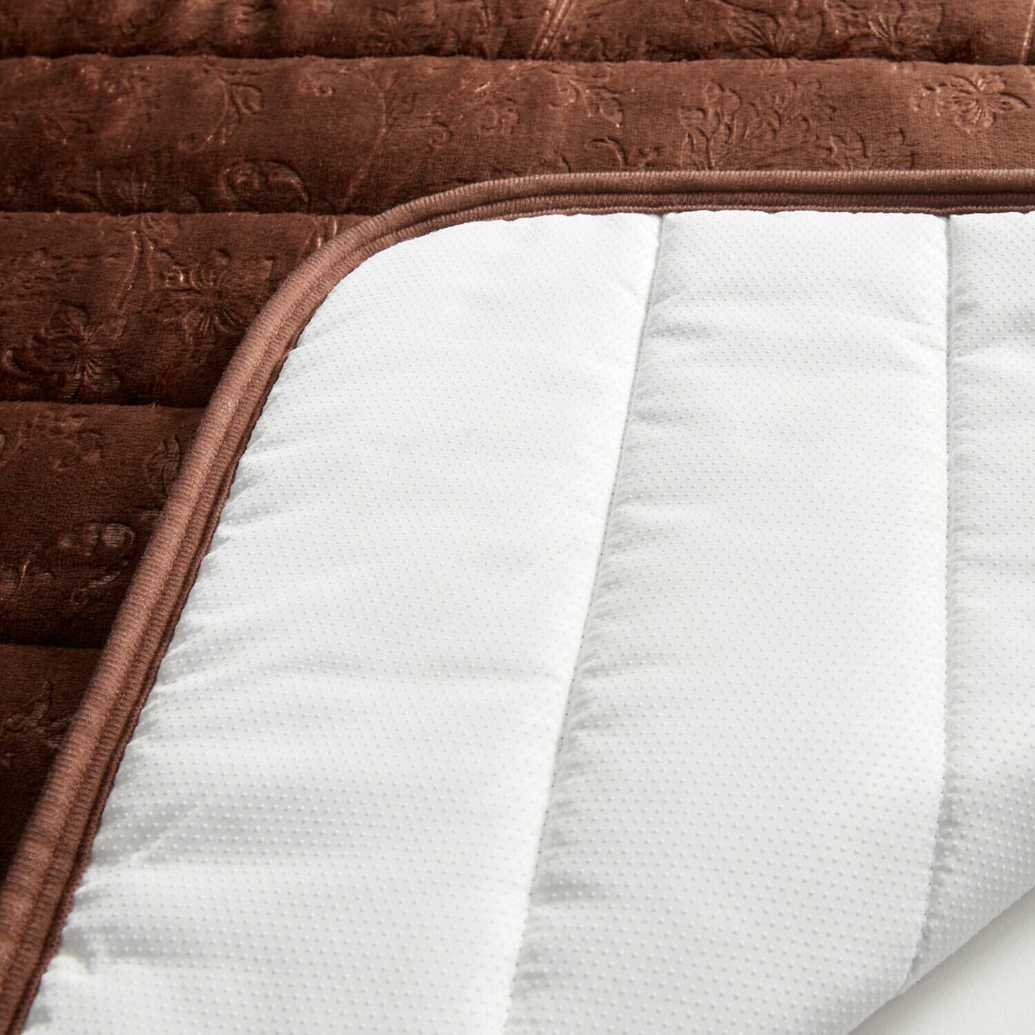 ｎｉｓｈｉｋａｗａ ゴム無しでもズレにくい！ 吸湿発熱生地＆ 蓄熱わた使用 置くらくホット敷きパッド ＜ダブル＞