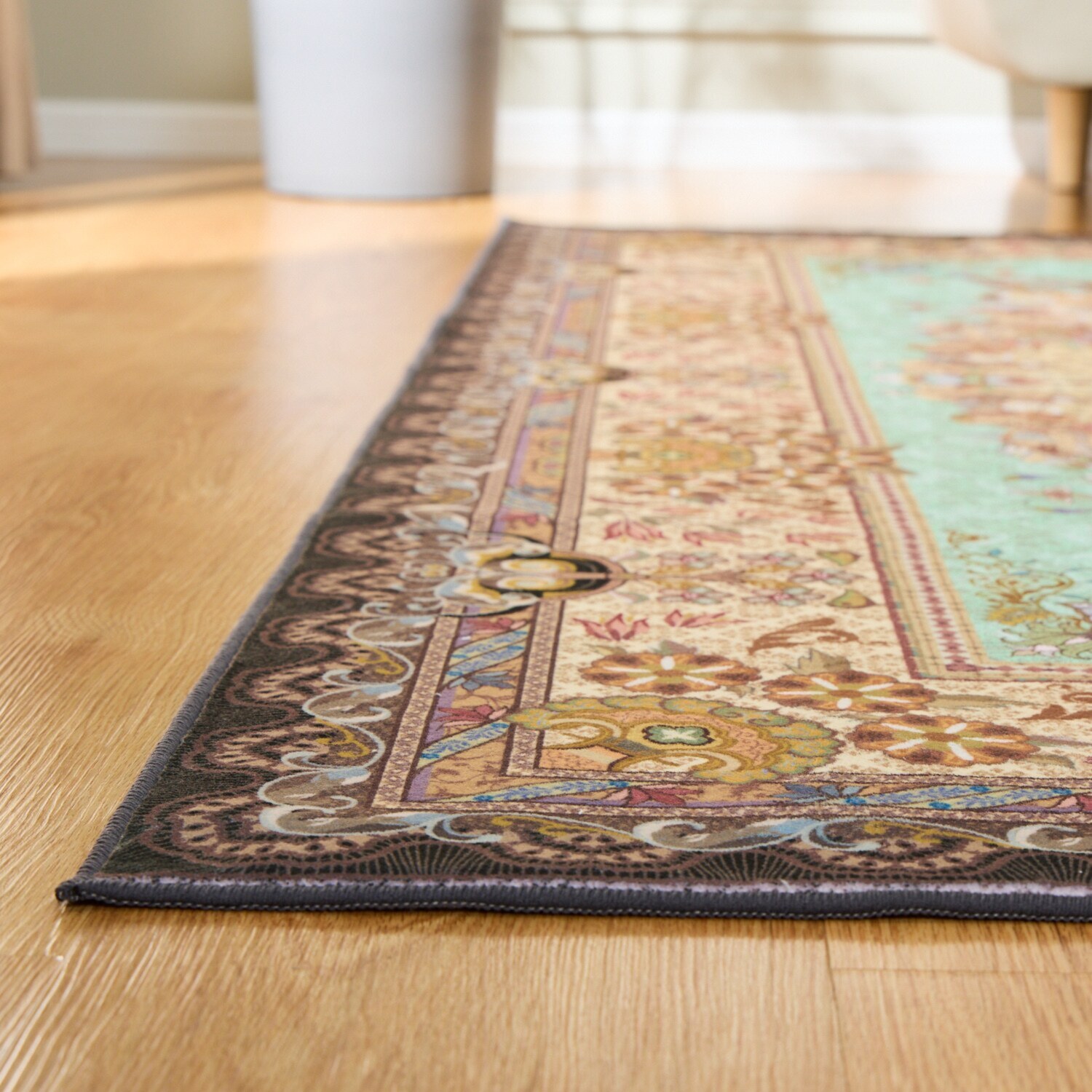 はっ水加工 ペルシャンデザイン ウールタッチカーペット “リオネッタ” ＜１９０×２４０ｃｍ＞