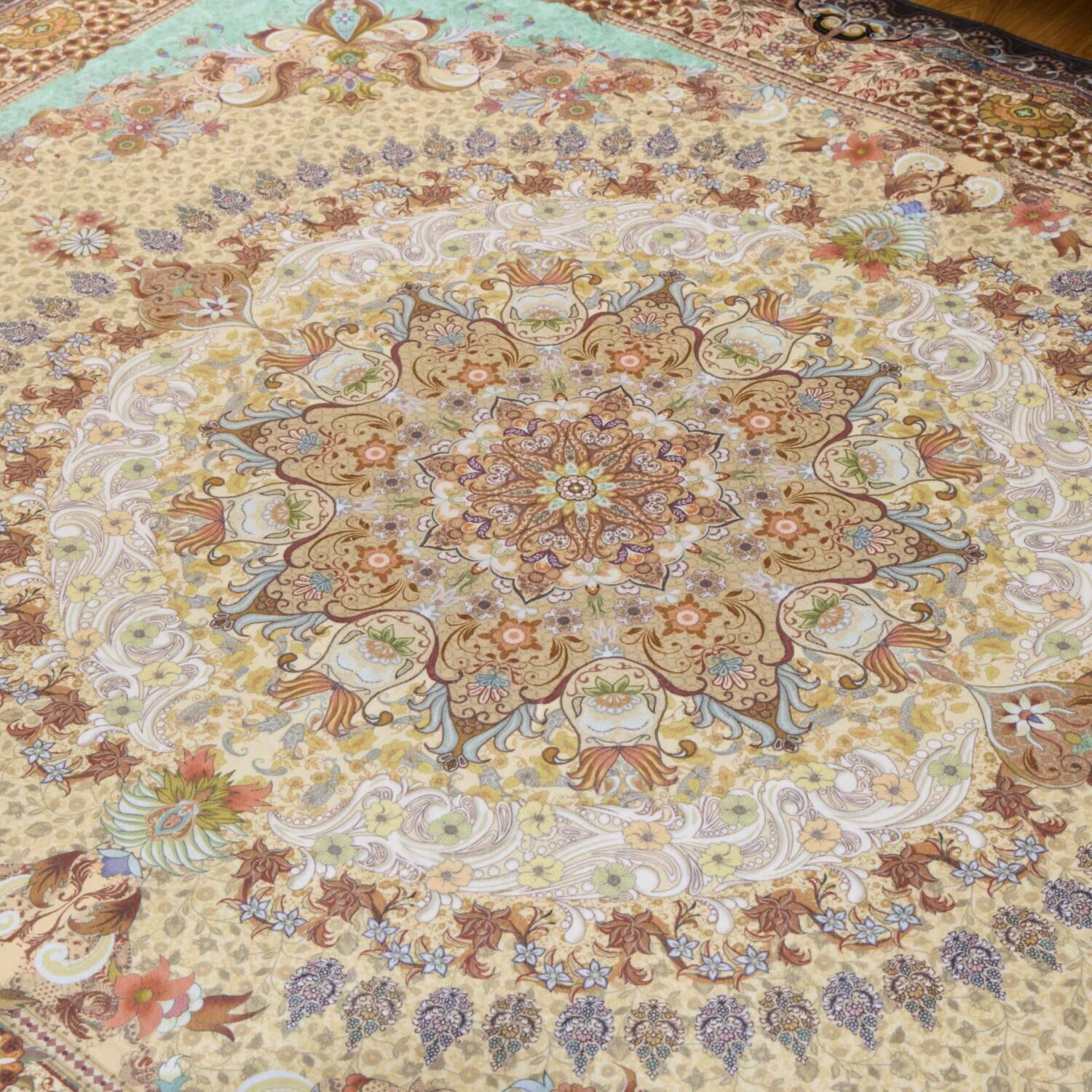 はっ水加工 ペルシャンデザイン ウールタッチカーペット “リオネッタ” ＜２３０×３２０ｃｍ＞