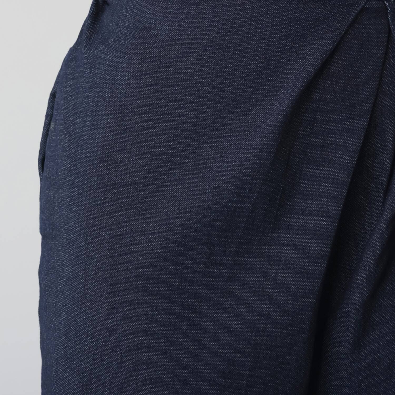 タマミ　ワタナベ カーテンデニム タックデザイン パンツ