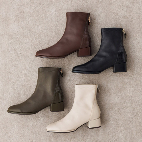 卑弥呼 シープレザー 型押しコンビ ストレッチブーツ 卑弥呼 シープレザー 型押しコンビ ストレッチブーツ