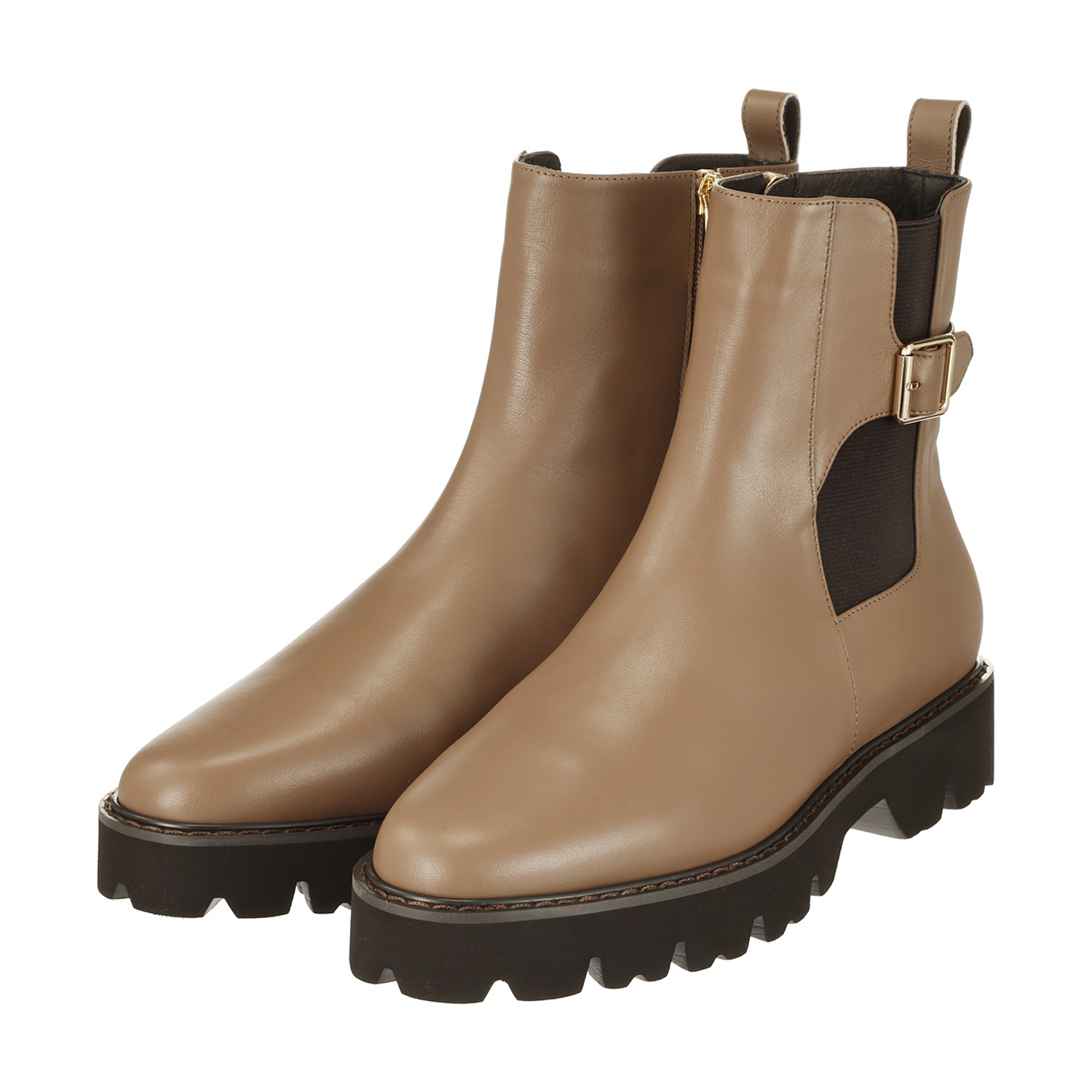 卑弥呼 日本製　はっ水牛革 トラックソール サイドゴアベルトブーツ