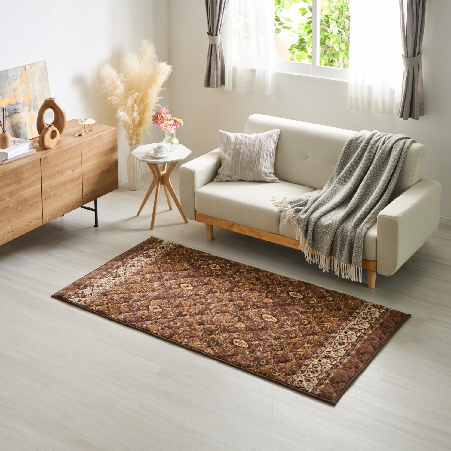 イケヒコ あったか５層構造 クインテットラグ ＜９５×１８０ｃｍ＞