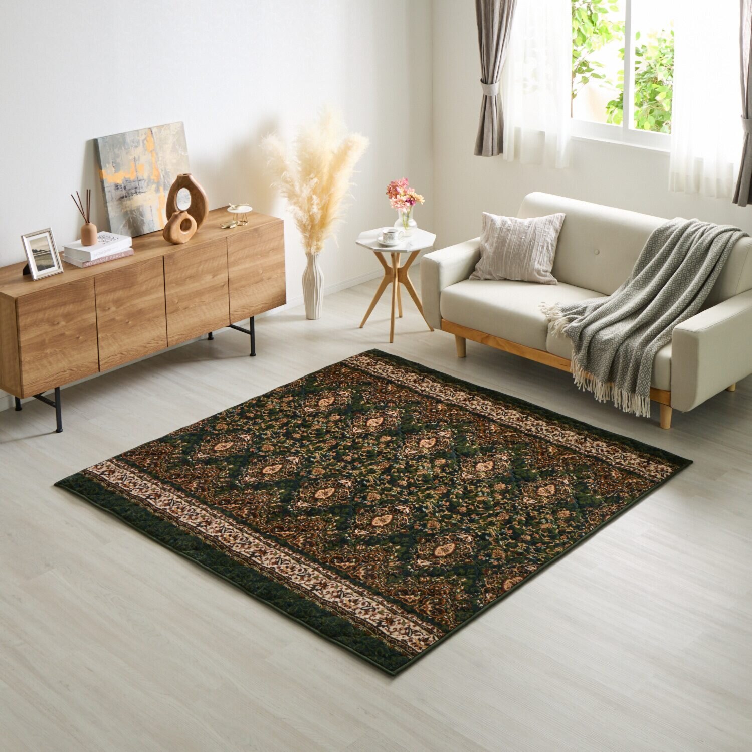 イケヒコ あったか５層構造 クインテットラグ ＜１８０×１８０ｃｍ＞