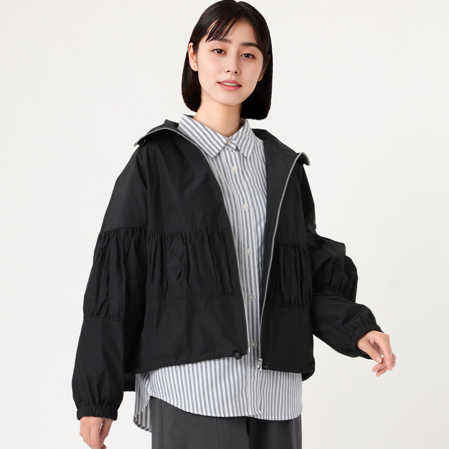 ダジュール ギャザーデザイン ブルゾン