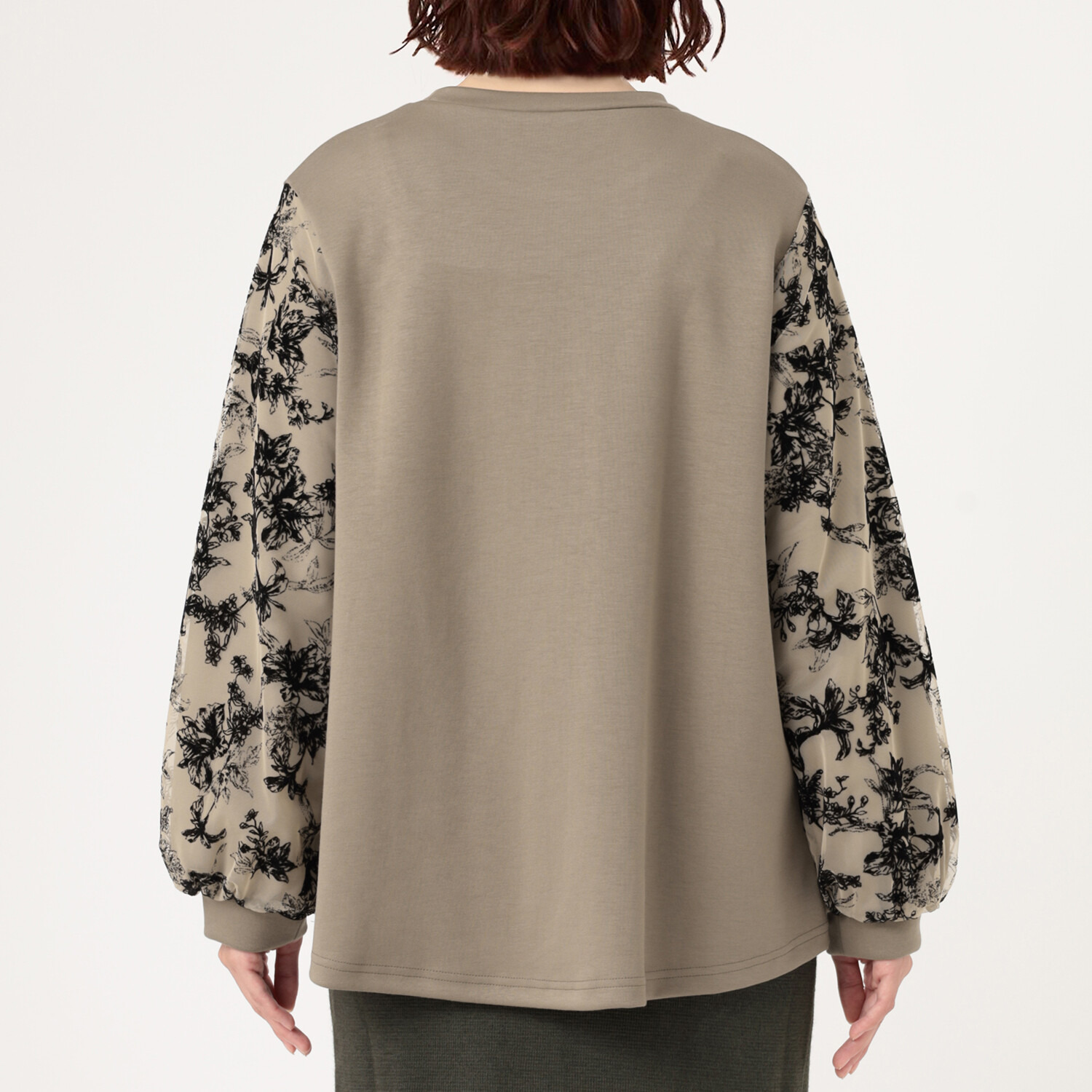 ダジュール 袖フロッキープリント チュニック