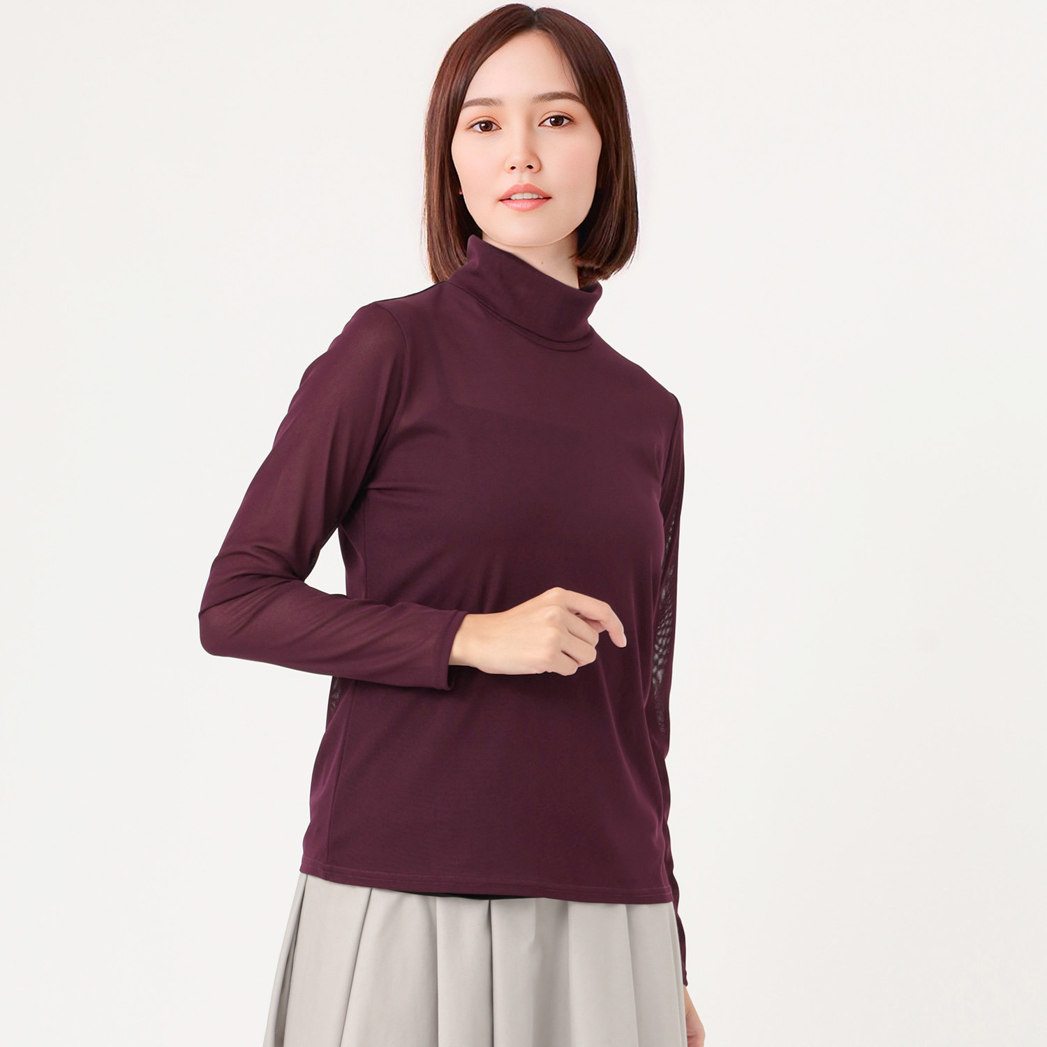 ダジュール パワーネット タートルネック プルオーバー