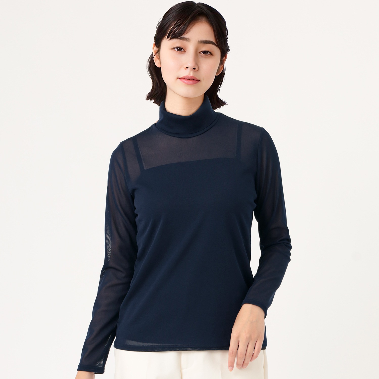 ダジュール パワーネット タートルネック プルオーバー