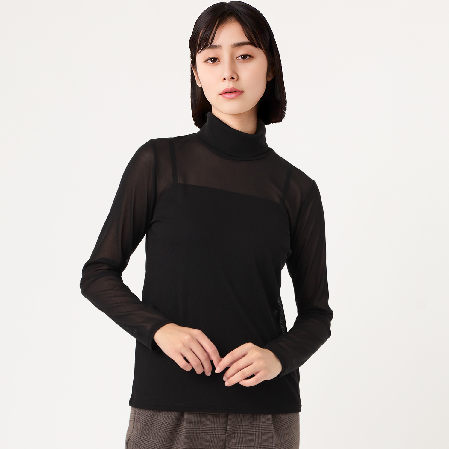 ダジュール パワーネット タートルネック プルオーバー