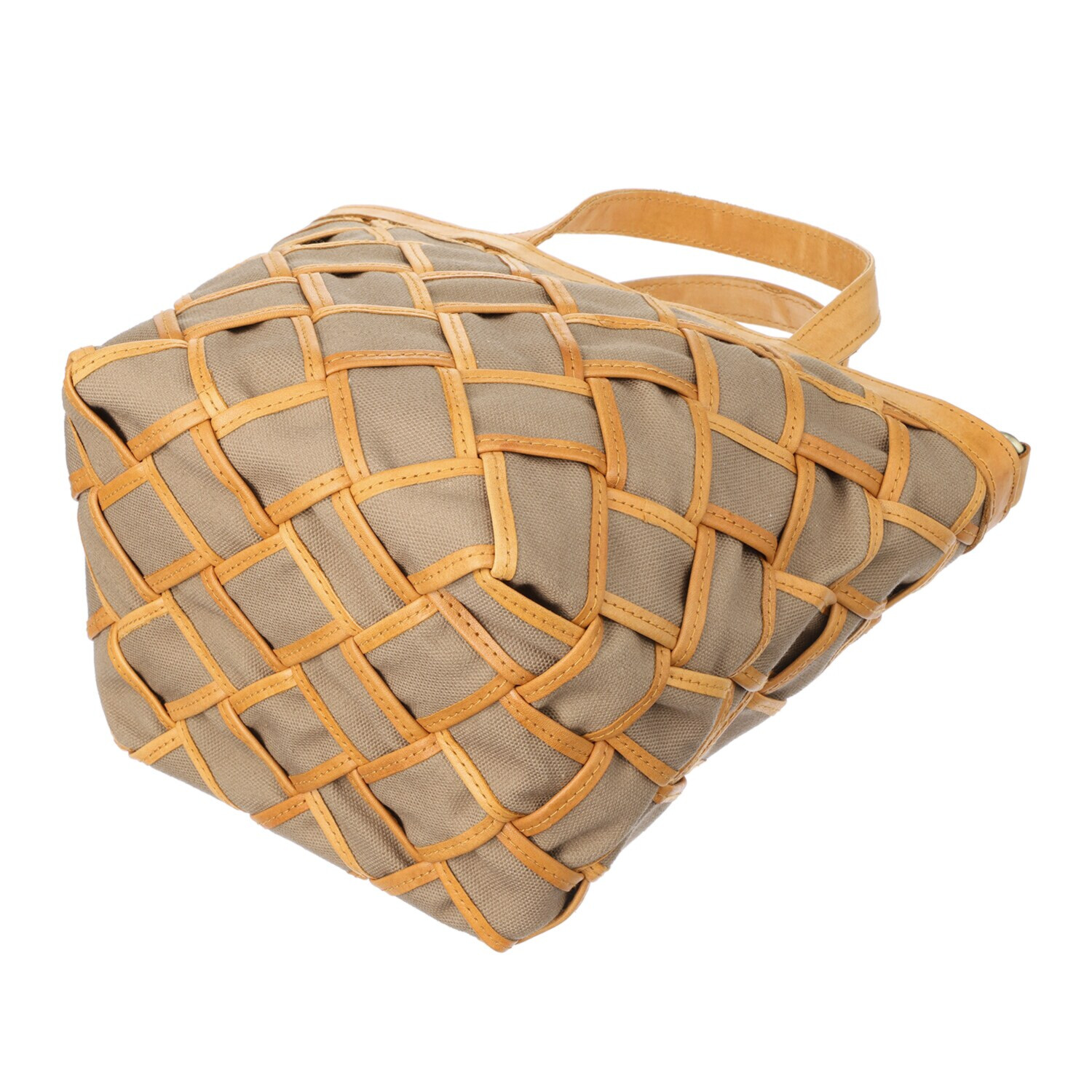 ズッケロ レザートリムキャンバス ２ウェイメッシュバッグ