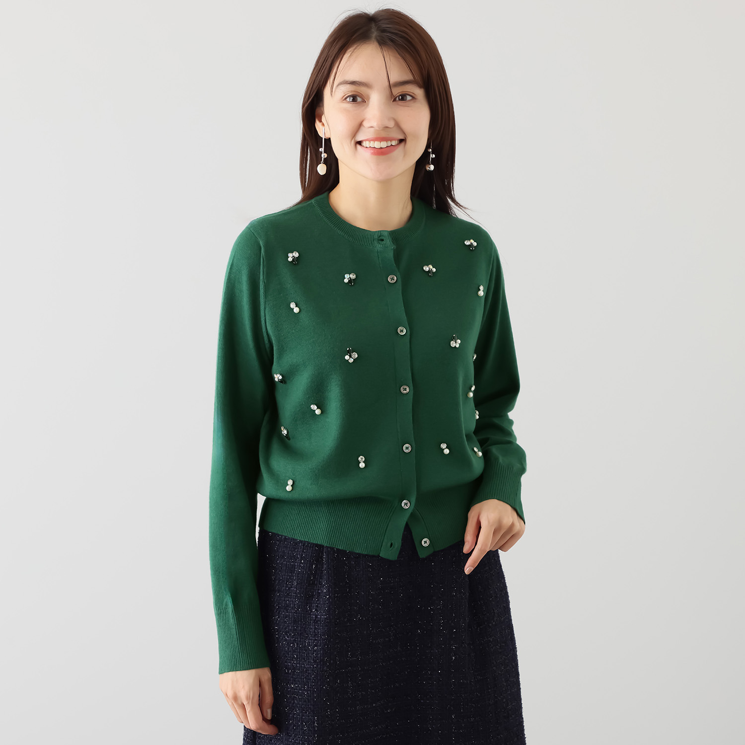 エピデミーク ビジュウ ミラノリブ ニットカーディガン