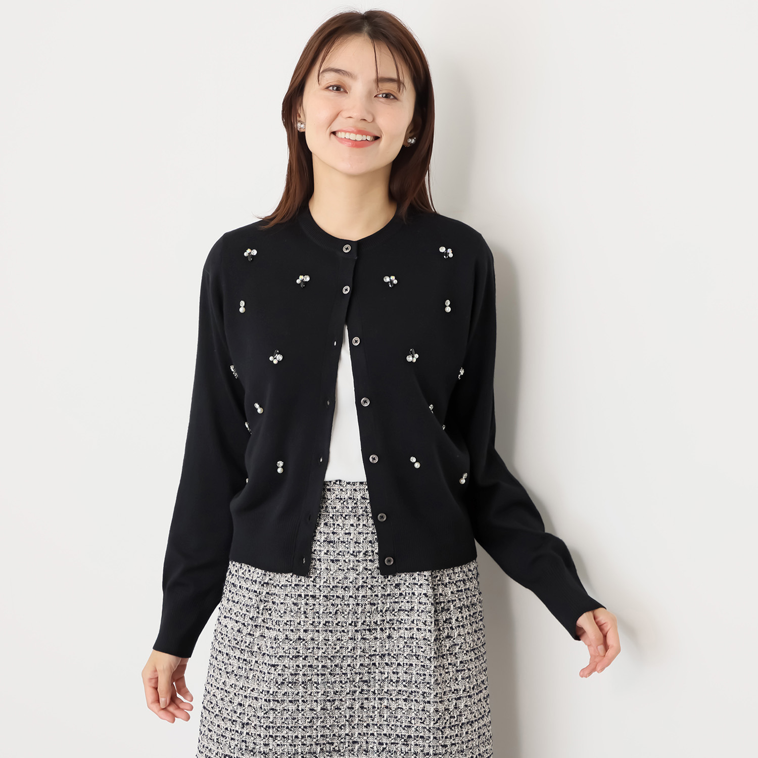 エピデミーク ビジュウ ミラノリブ ニットカーディガン