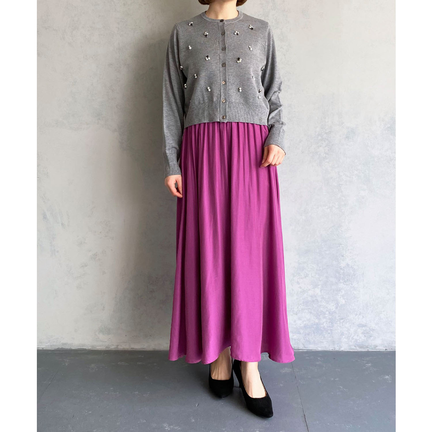 エピデミーク ビジュウ ミラノリブ ニットカーディガン