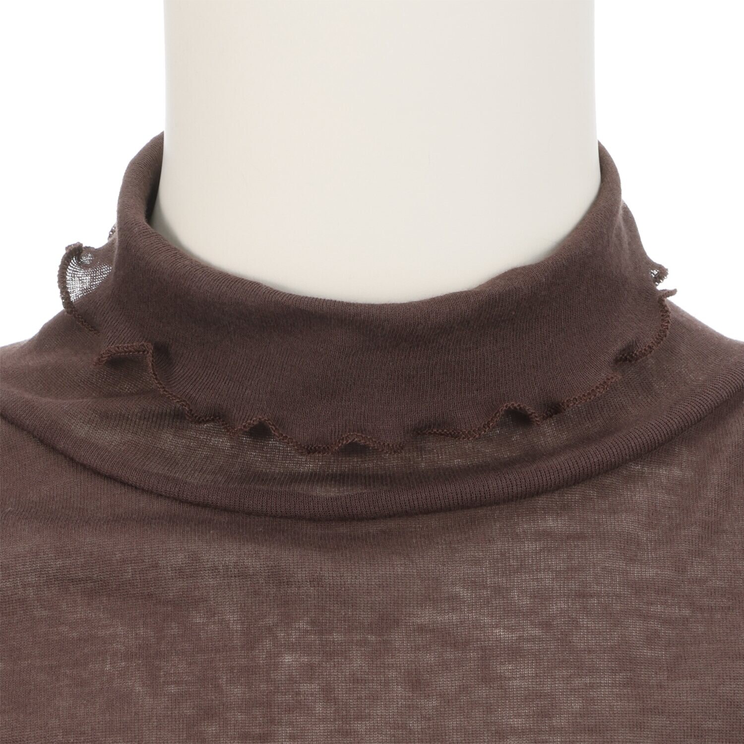 マリランテ 強撚糸綿１００％ ハイネック＆丸首七分袖 薄くてさらさらインナー 同色２枚セット