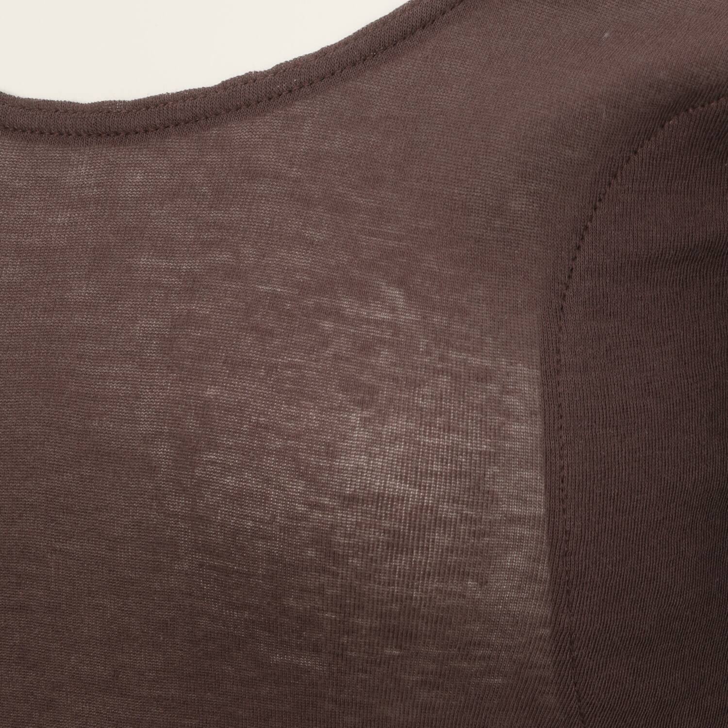 マリランテ 強撚糸綿１００％ ハイネック＆丸首七分袖 薄くてさらさらインナー 同色２枚セット