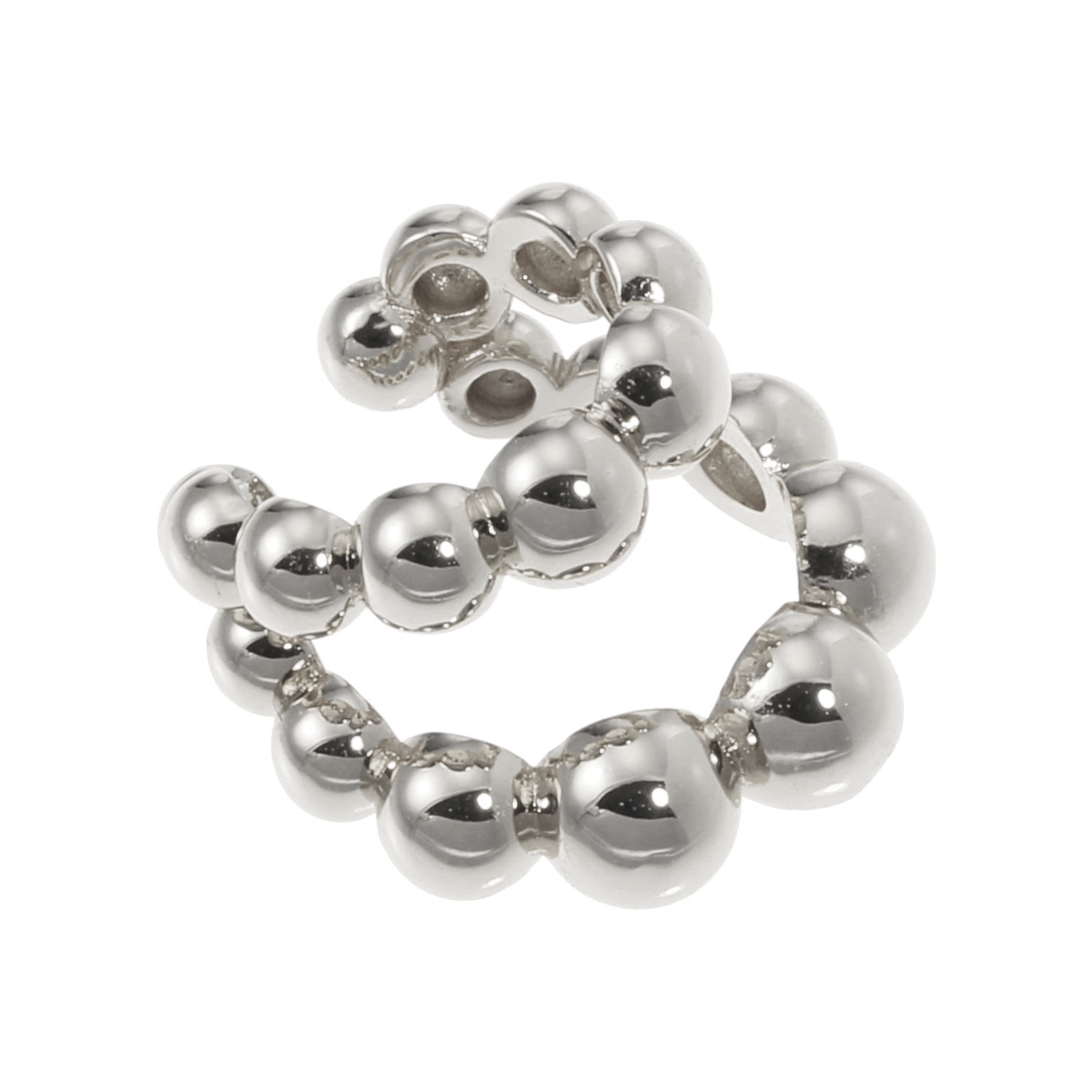 マダムヒロコ グラデーション ボールデザイン ツインライン 片側用イヤーカフ “シェーヌ　ドー”