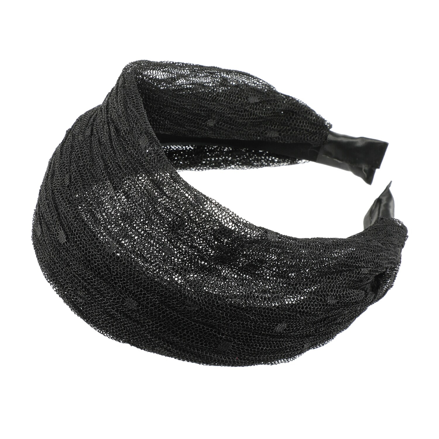 マダムヒロコ ドットチュールレース ふんわり ワイドカチューシャ “トゥージュール　ベル”