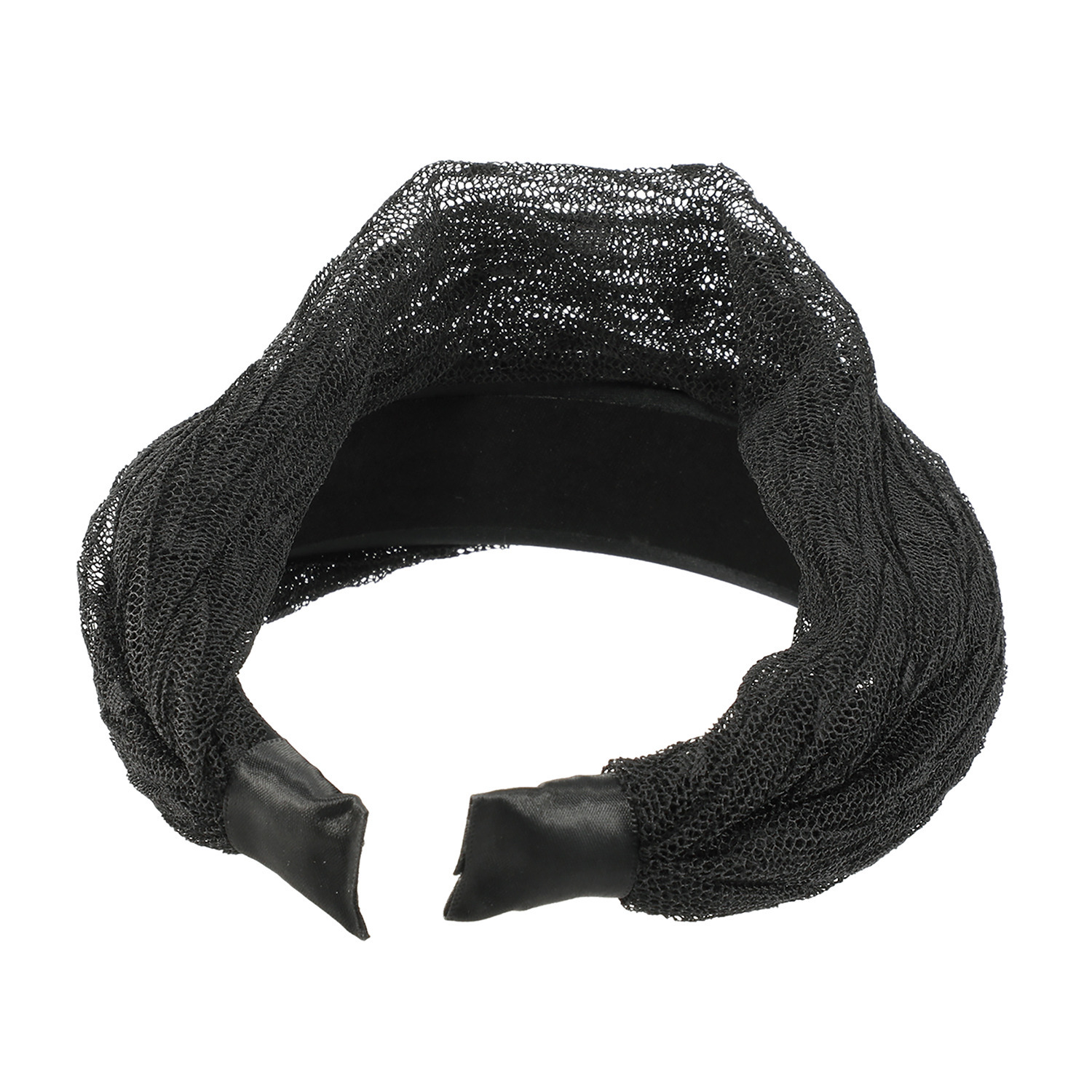 マダムヒロコ ドットチュールレース ふんわり ワイドカチューシャ “トゥージュール　ベル”