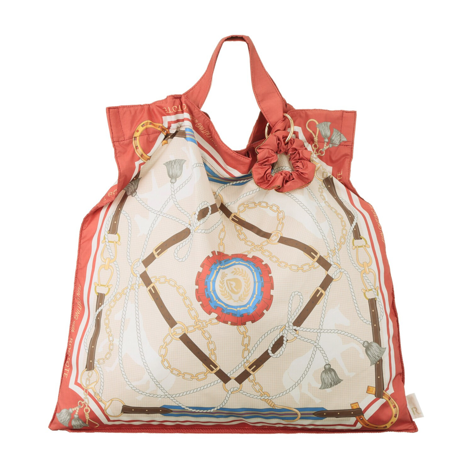 ルートート まるでスカーフ 見せるエコバッグ “ルートート　タブロー” ＜シュシュ型チャーム付＞